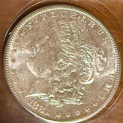 1881 S Silver Morgan Dollar Coin Uncirculated In Protective Container