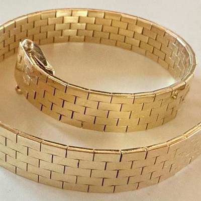 Vintage 14K Gold SMB Italy Mesh 7.5 Inch Bracelet - Total Weight - 18.83 Grams