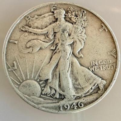 1946 Walking Liberty Silver Half Dollar Coin