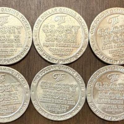 (10) Vintage Glory Hole Casino 1 Dollar Silver Coins
