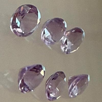 (6) 5MM Faceted Amethyst Loose Gemstones