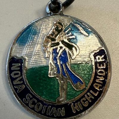 Sterling Silver And Enamel Nova Scotian Highlander Pendant Charm - 2.11 Grams Total