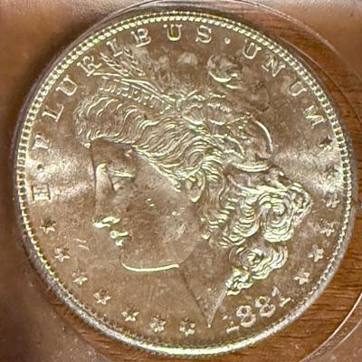 1881 S Silver Morgan Dollar Coin Uncirculated In Protective Container