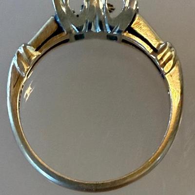 Antique 18k Gold Ring Setting (no Stones) Size 6.5 - Weighs 2.58 Grams