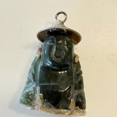 Vintage Jadeite Buddha Pendant (as Is)