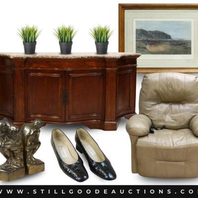 Sale Photo Thumbnail #9: There are some great finds in this week’s auction!  Fenton, sterling silver, knives, carnival glass, Playstation games, antique books, original artwork, Waterford crystal, craft supplies, kitchen appliances and utensils, mirrors, Churchill dishes, Easte