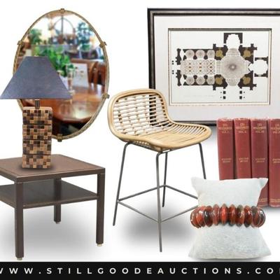 Sale Photo Thumbnail #6: There are some great finds in this week’s auction!  Fenton, sterling silver, knives, carnival glass, Playstation games, antique books, original artwork, Waterford crystal, craft supplies, kitchen appliances and utensils, mirrors, Churchill dishes, Easte