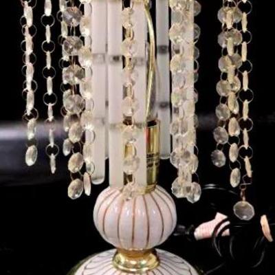 Vintage Table Lamp with Tassels