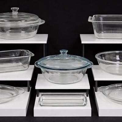 Vintage Classic Clear Glass Bakeware Set