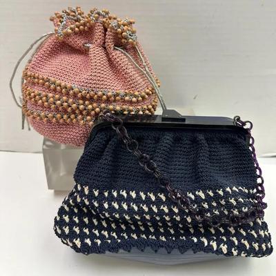 Mid-Century Style Crochet Handbag Set 