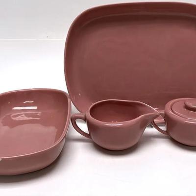 Vintage "Bauer" Pottery Serving Set