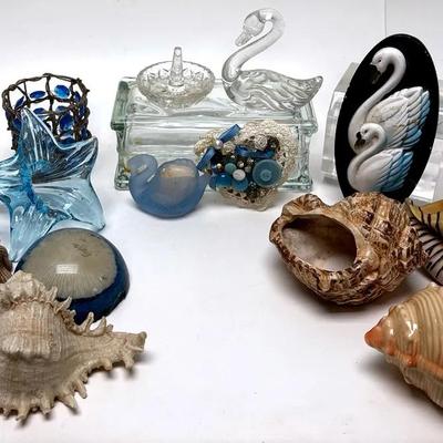 Swan and Sea Treasures a Decorative Collection
