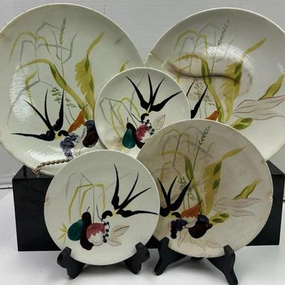 Vintage Red Wing Pottery "Capistrano" Dinner Plates 