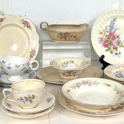 Vintage Floral China Set #2