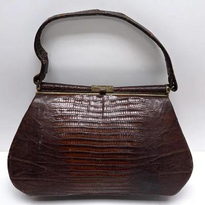 "Bellestone" Genuine Lizard Handbag