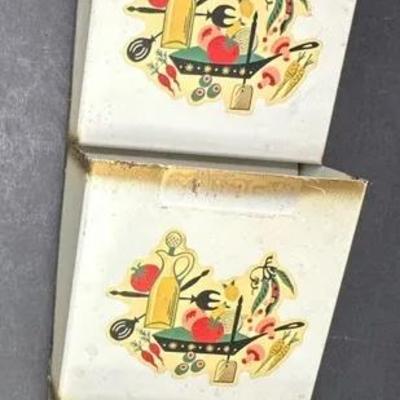 1950's Metal Wall Pocket Organizer