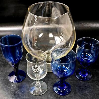 Vintage Crystal Brandy Snifter and Water Goblets Collection