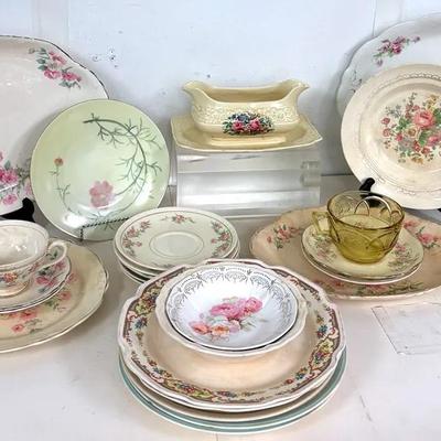 Floral China Dish Set 