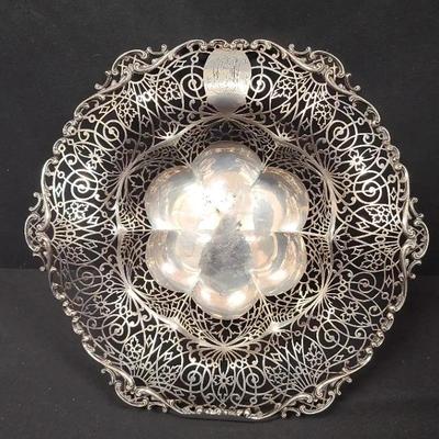 Gorgeous Filigree Rimmed Sterling Bowl
