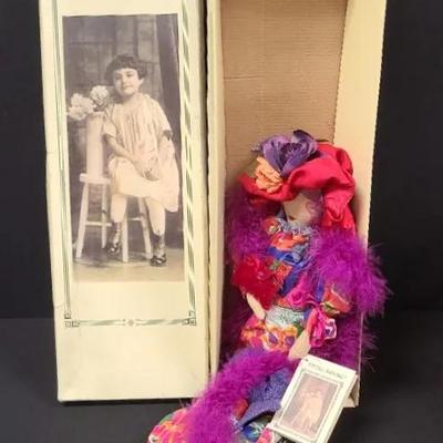 Mavis -  Carmen Manago Creation, Red Hat Lady Doll With Tags/Box