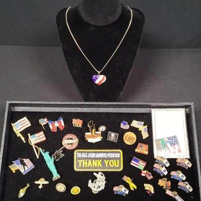 Patriotic Pieces And Military Memorabilia - Costume Jewelry Collection 