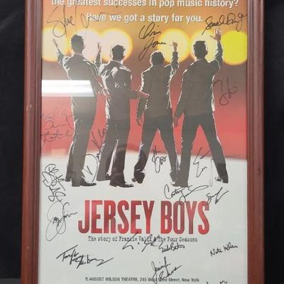 Jersey Boys Broadway Show Poster Signed By The Cast 