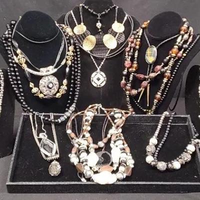 A Black & White Affair With Touches Of Earthtones Here & There - Costume Jewelry 