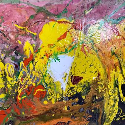 Abstract Art, Local Artist, Stretched Canvas 