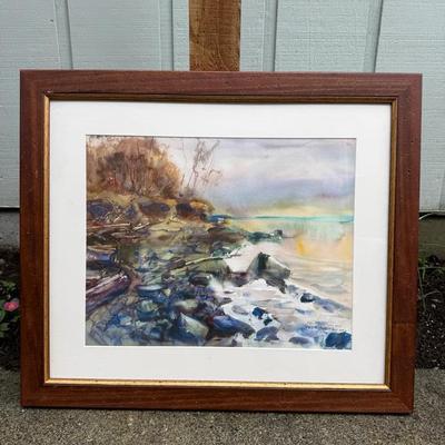 Eric Wiegardt (American), Coastal Shoreline – Signed Limited Edition Print, 2/100 