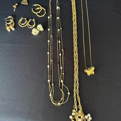 Goldtone Costume Jewelry Lot