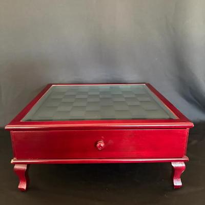 Wooden/Mirror Top Chess Set