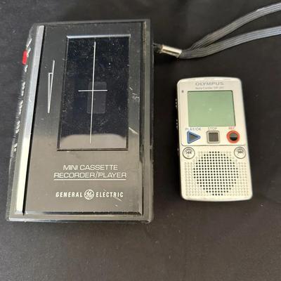 GE Mini Cassette Recorder And Player And Olympus Voice Recorder