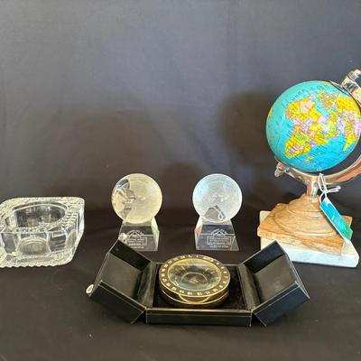 World Time Zone Calculator And Globe Decor