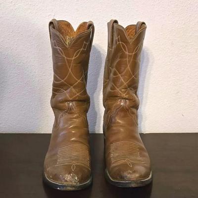 Woman's Justin Western Leather Boots Size 8.5