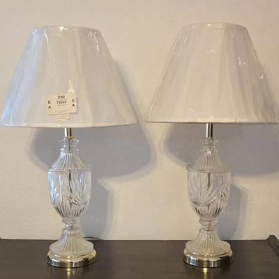 Cut Glass Accent Lamps – Matching Set