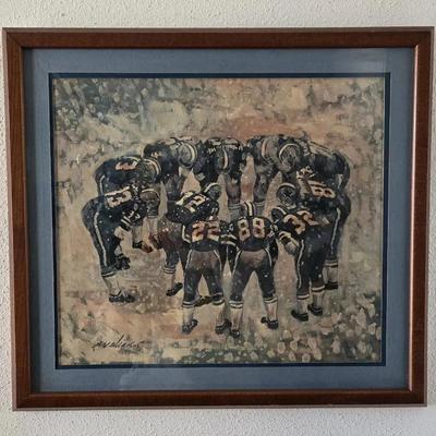 Jay O'Melia "Dallas Cowboys Huddle" Signed Serigraph
