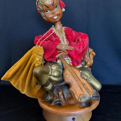 Pixie Elf Christmas Musical Troubadour Figurine