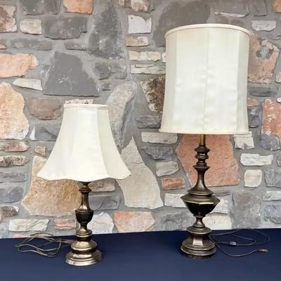 2 Heavy Brass Lamps