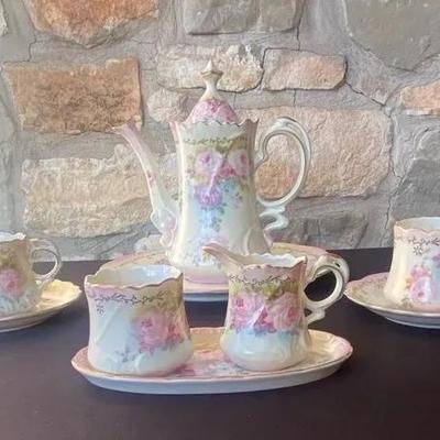 KPM Floral Tea Set