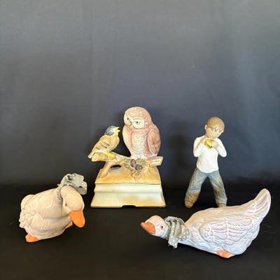 Towle Porcelain Music Box and Assorted Figurines