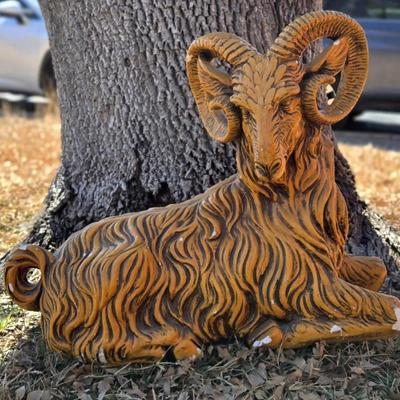 Plaster Ram Sculpture