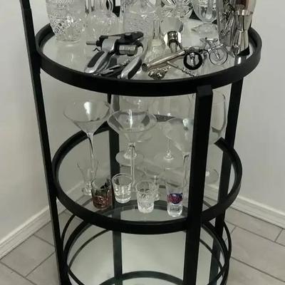 Mirror Bar Cart & Accessories 