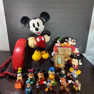 Mickey Mouse House Phone, Figurines, Bobble Heads, And Picture Frame