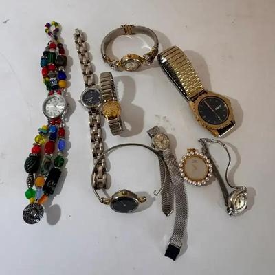 Fashion Watches with Metal and Beaded Bands