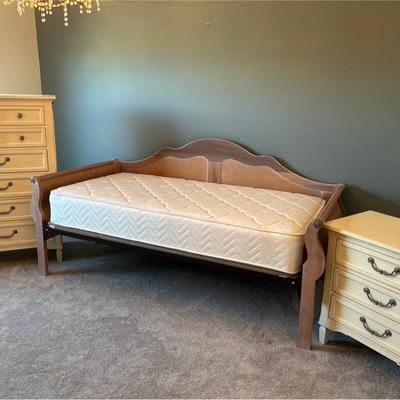 Twin Sleigh Bed, Stanley Furniture Tall Dresser And Bed Side Stand 