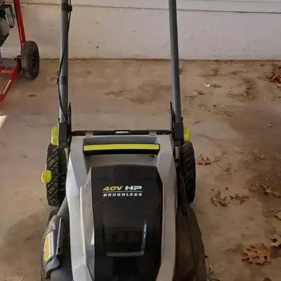 Ryobi 40W Electric Lawnmower Battery And Charger