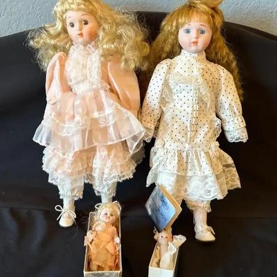 Hand Painted Porcelain Dolls By The Heritage Mint Collection