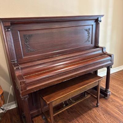 Sale Photo Thumbnail #741: 1920s era Piano with bench