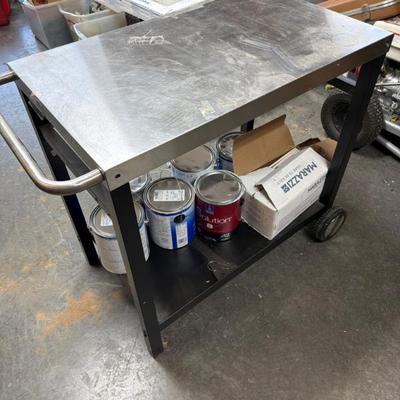 Sale Photo Thumbnail #1448: Stainless Steel Rolling Cart