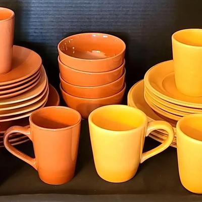 Brown and Yellow Dinnerware Collection Featuring Country Living and Savinio